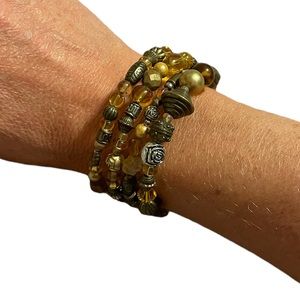 Beaded wrap bracelet